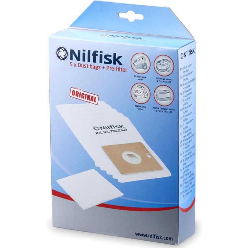 W10P05A 128350573 Nilfisk støvsugerposer